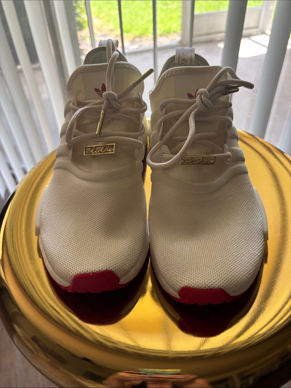 Adidas Valentine’s ❤️ Cream and Red NMD_R1 Sneakers - Picture 3 of 15
